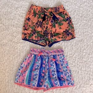 Set of 2 Girls Printed Shorts